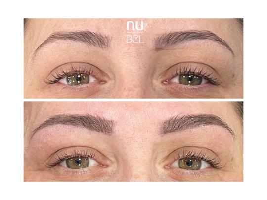 Before after brows cejas antes despues